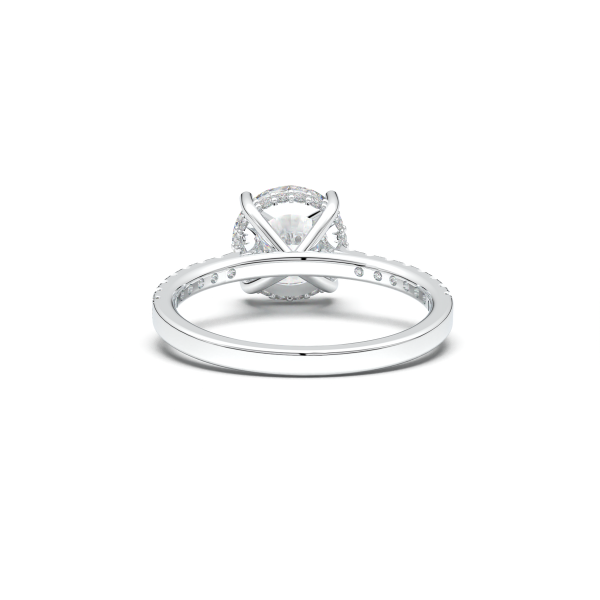 Round Pavé Engagement Ring