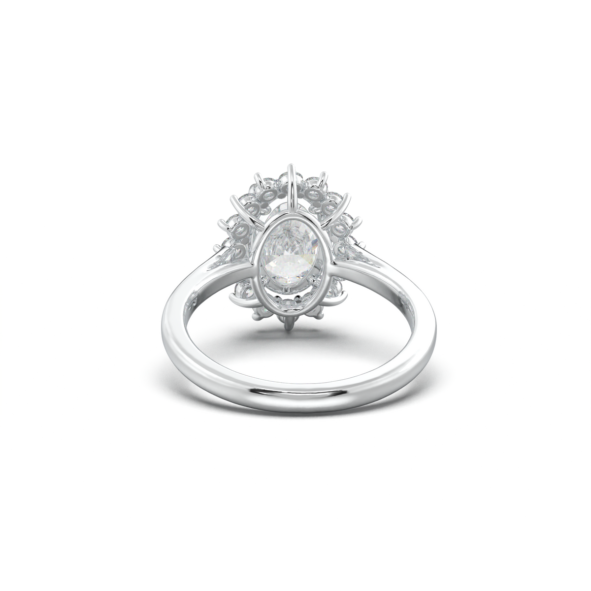 Oval Halo Engagement Ring