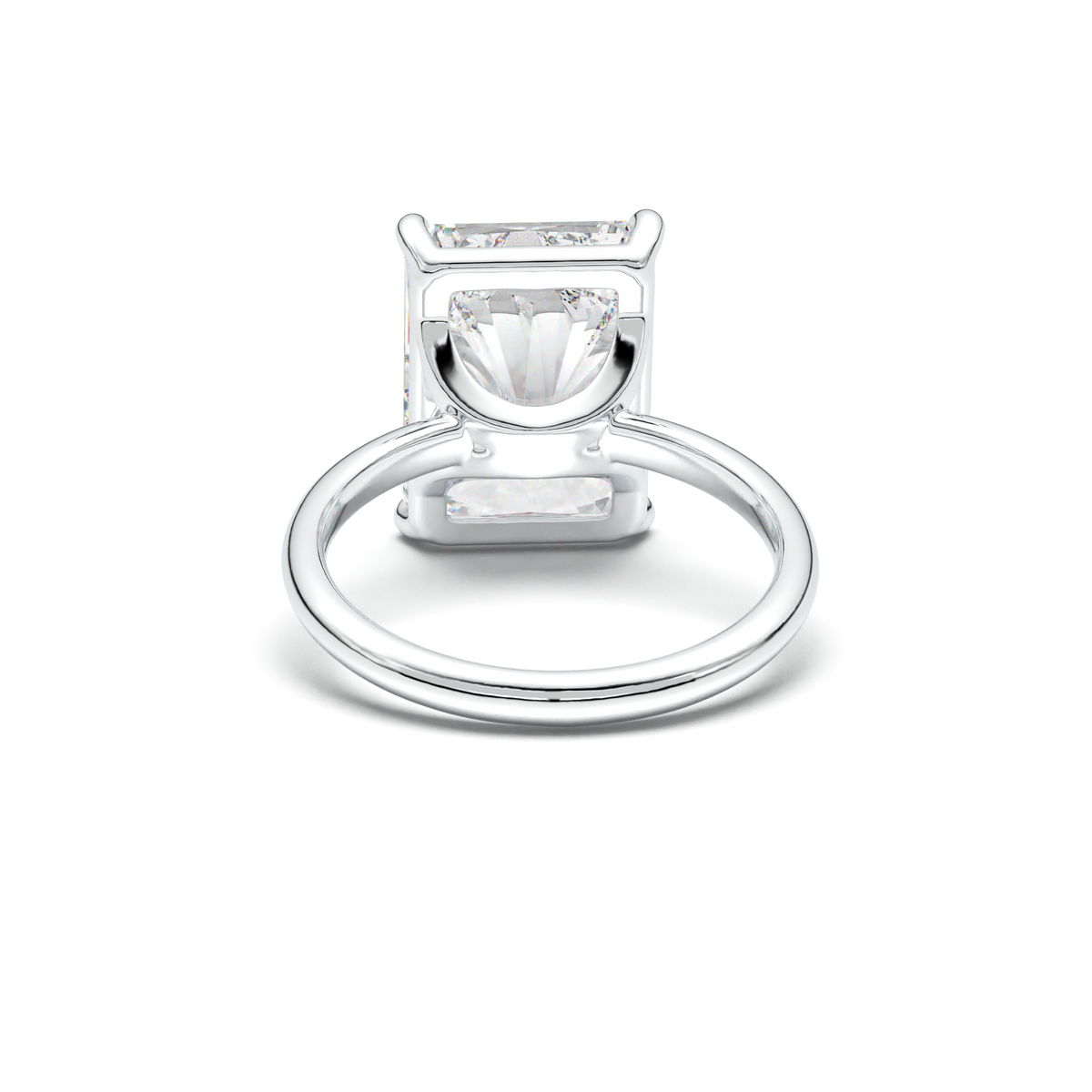 Radiant Solitaire Horseshoe Setting Engagement Ring