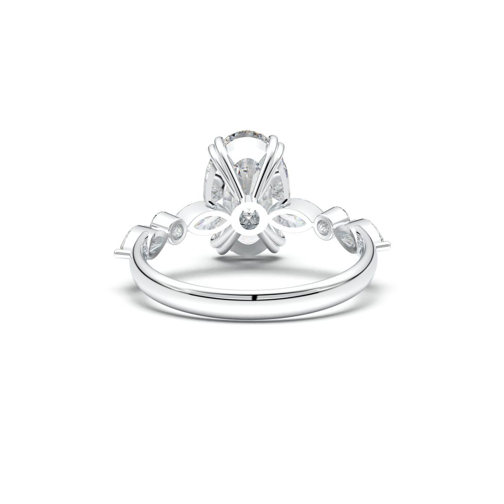 Oval Mixed-Shape Engagement Ring