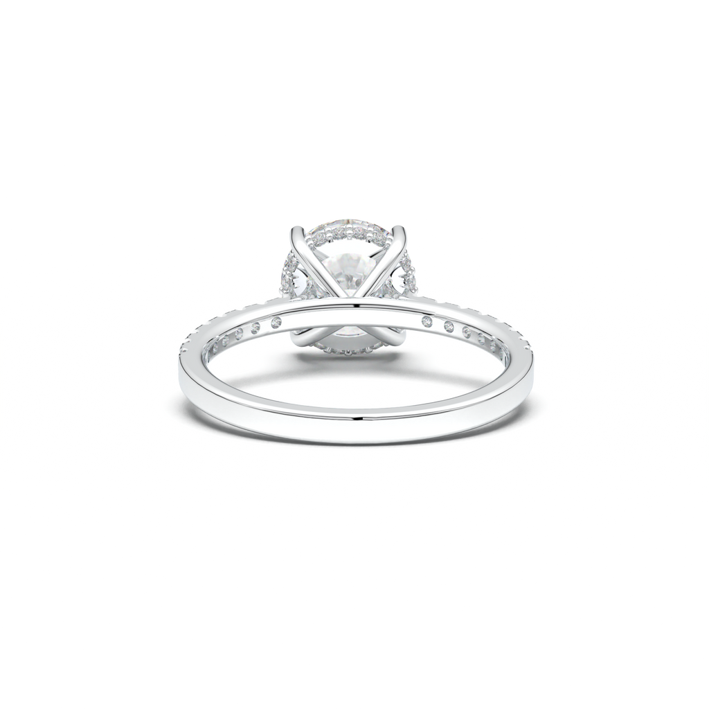 Round Pavé Engagement Ring
