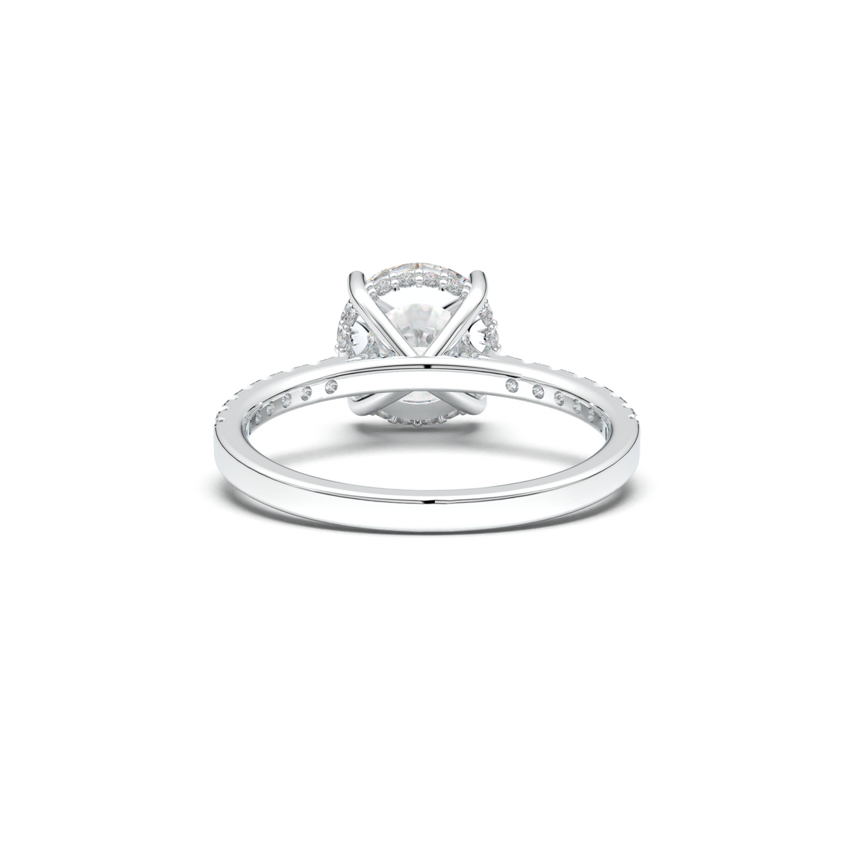 Round Pavé Engagement Ring