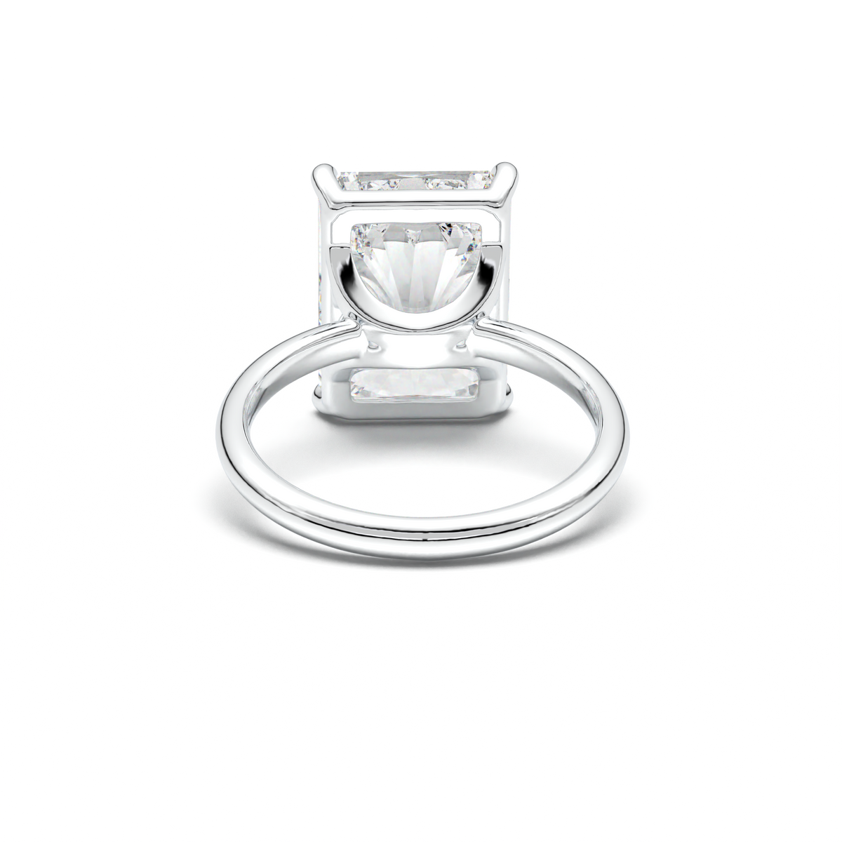 Radiant Solitaire Horseshoe Setting Engagement Ring