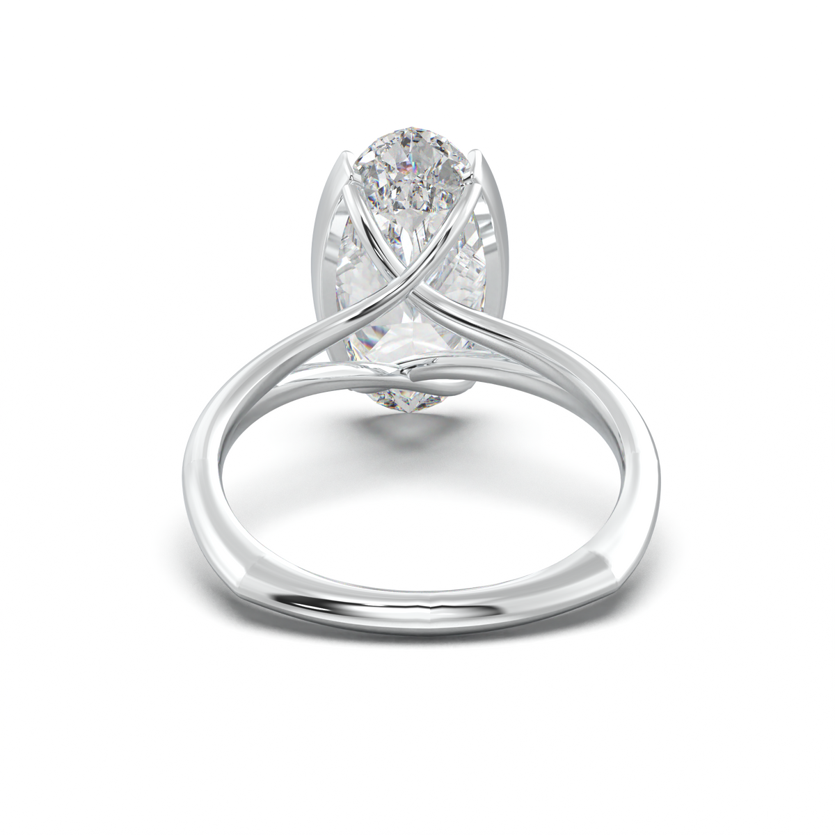 Moval Halo Pavé Engagement Ring