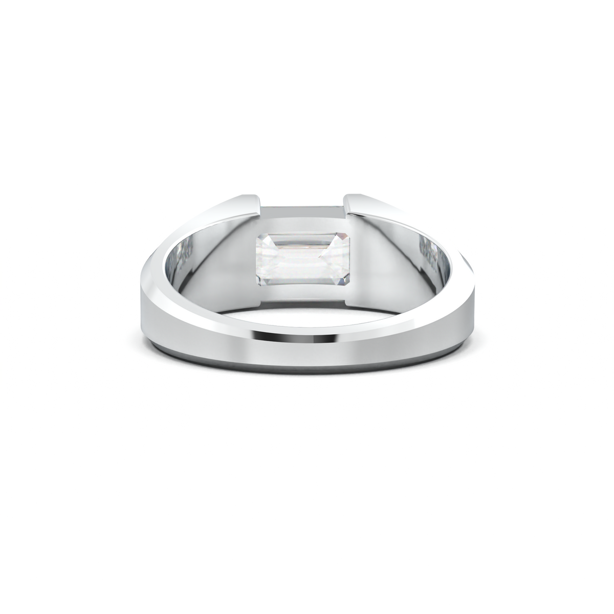 East-West Emerald Men's Ring
