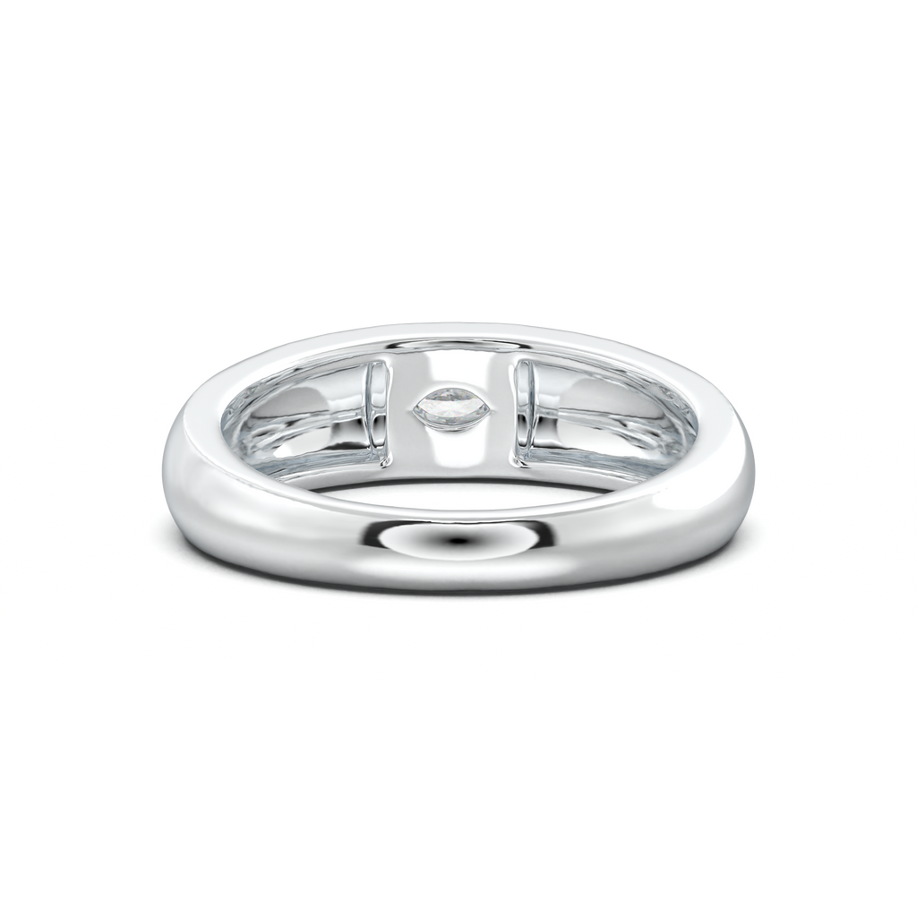 Flush-Set Marquise Men's Band