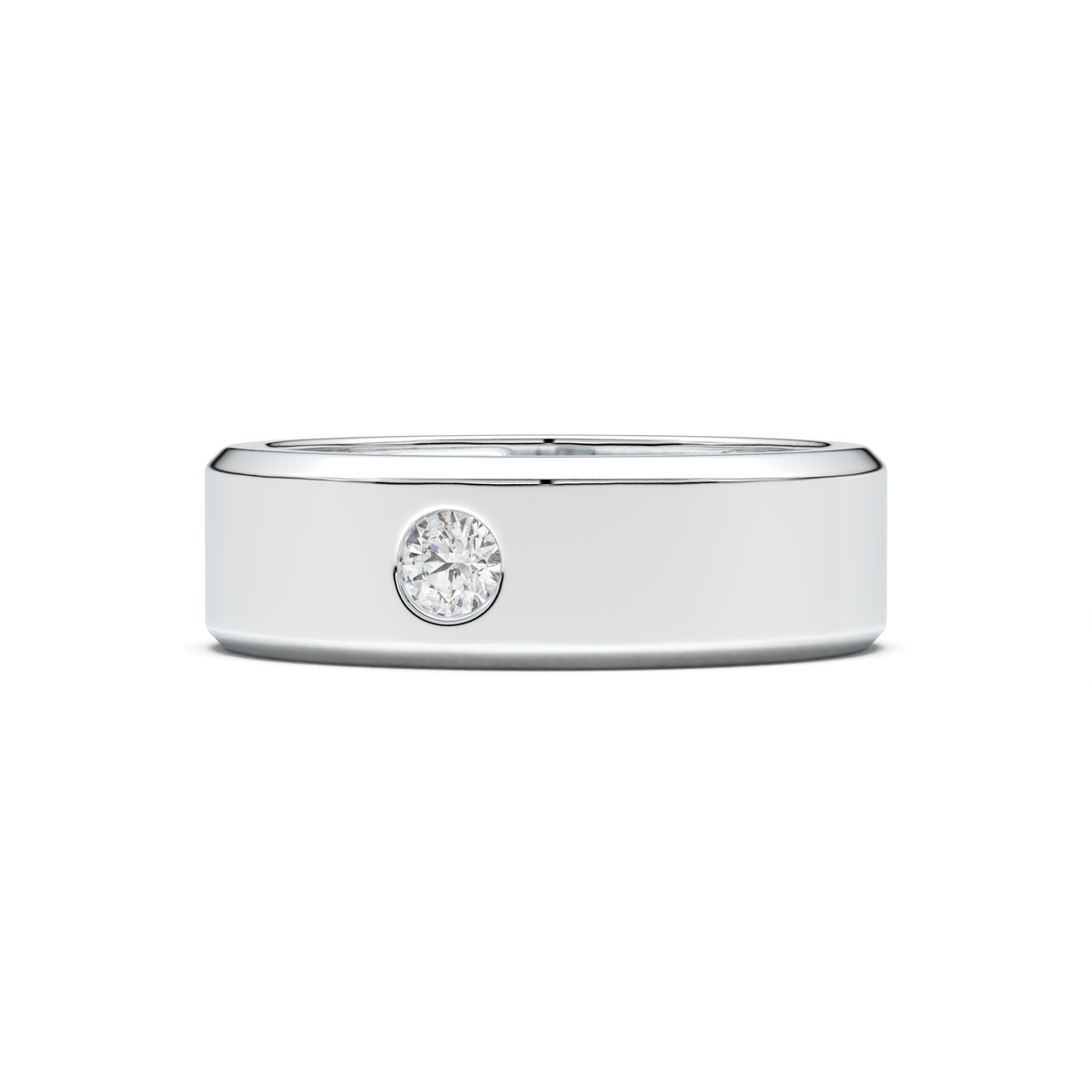 Flush-Set Round Men's Band