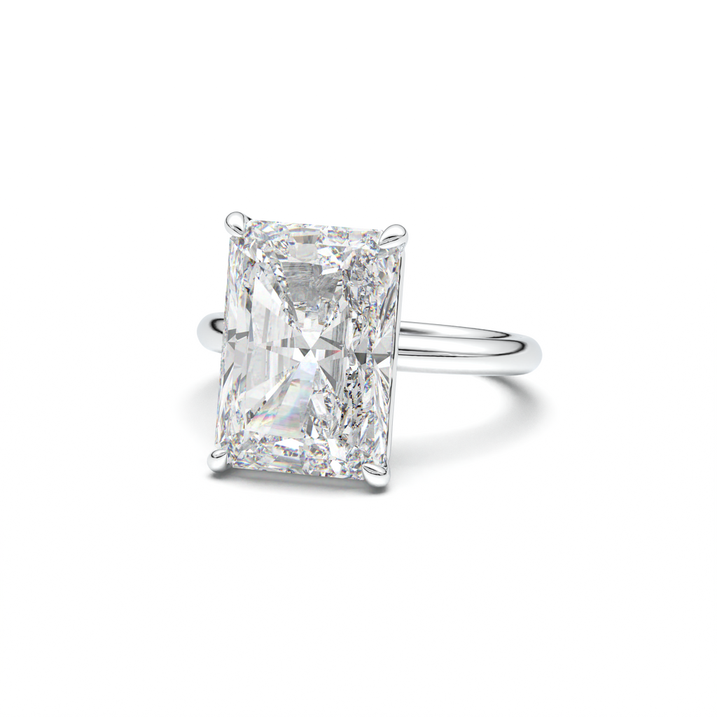 Radiant Solitaire Horseshoe Setting Engagement Ring
