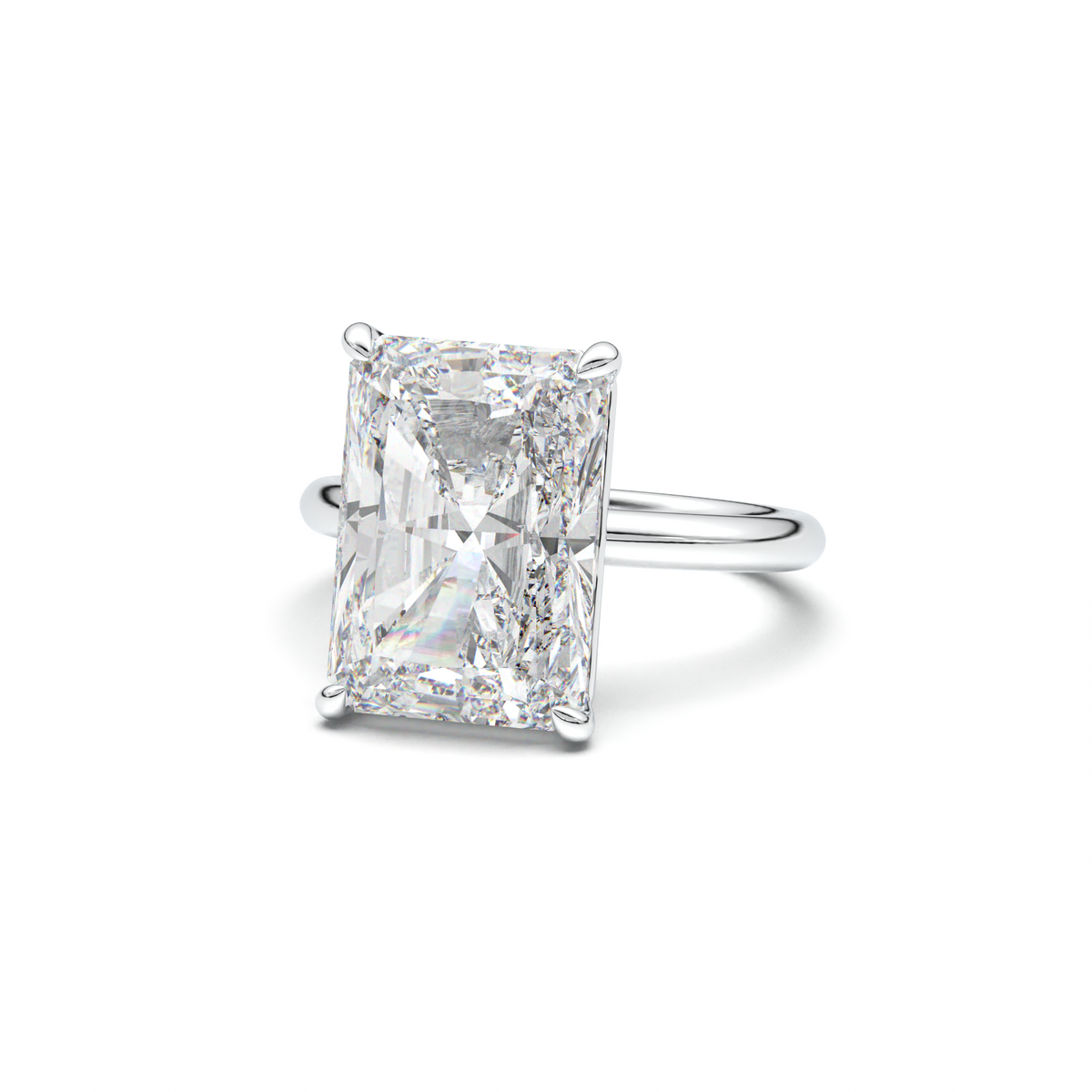 Radiant Solitaire Horseshoe Setting Engagement Ring