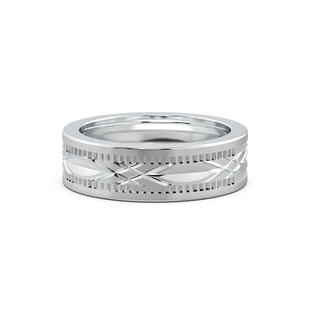 Engraved Geometric Men's Band