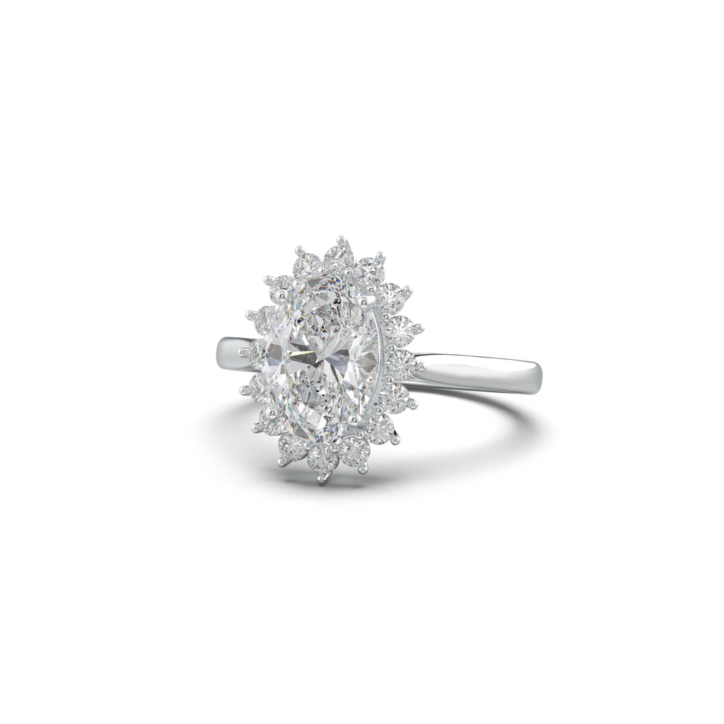 Oval Halo Engagement Ring