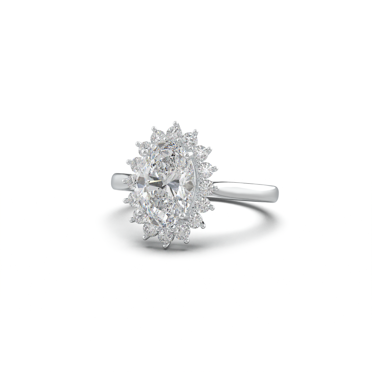 Oval Halo Engagement Ring