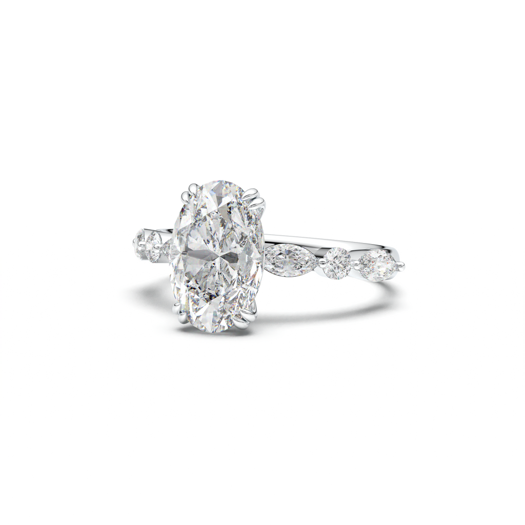 Oval Mixed-Shape Engagement Ring