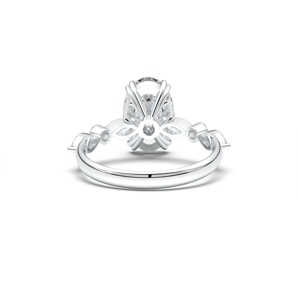 Oval Mixed-Shape Engagement Ring