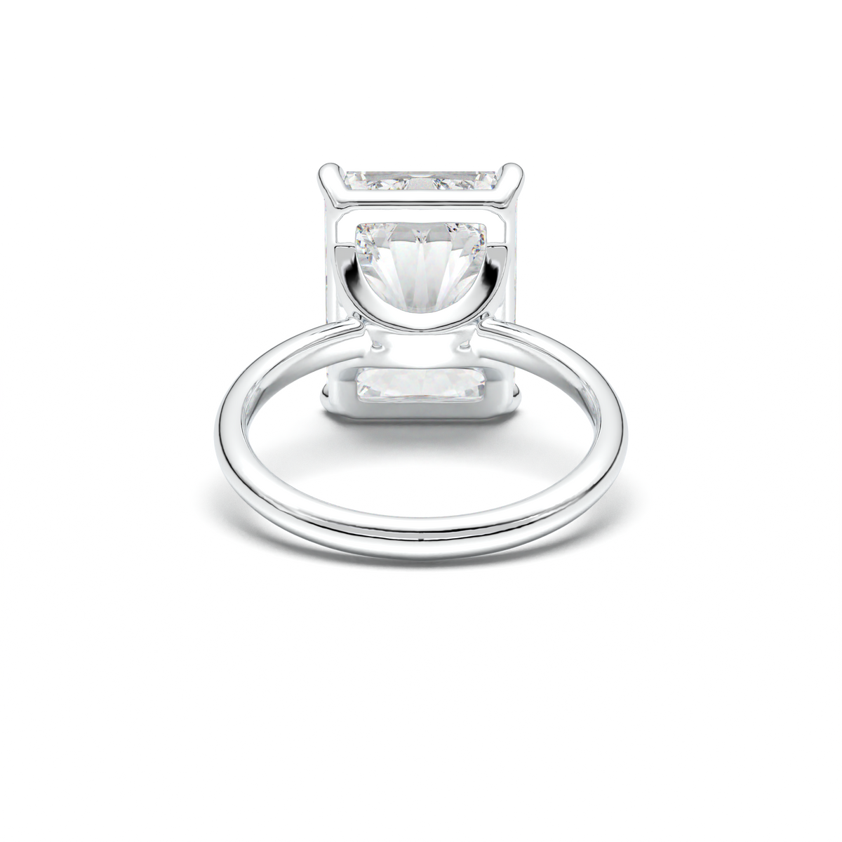 Radiant Solitaire Horseshoe Setting Engagement Ring