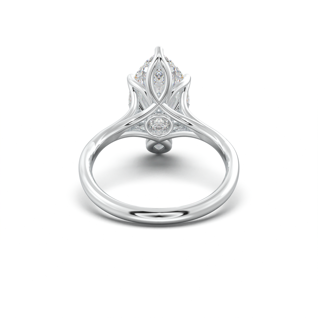 Marquise Solitaire with Hidden Diamond Accent
