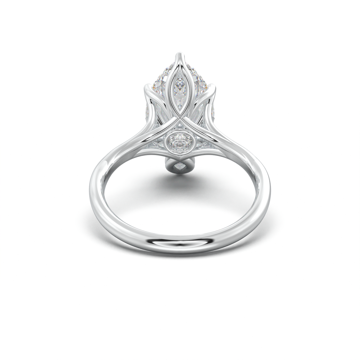 Marquise Solitaire with Hidden Diamond Accent
