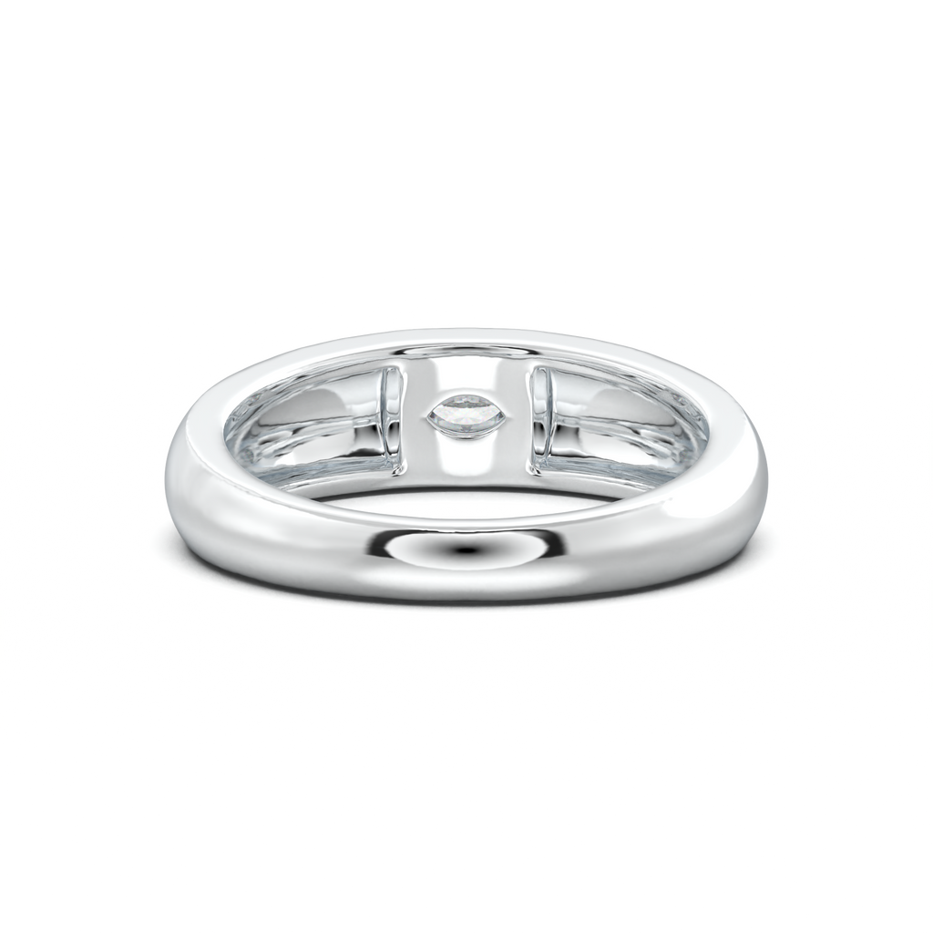 Flush-Set Marquise Men's Band