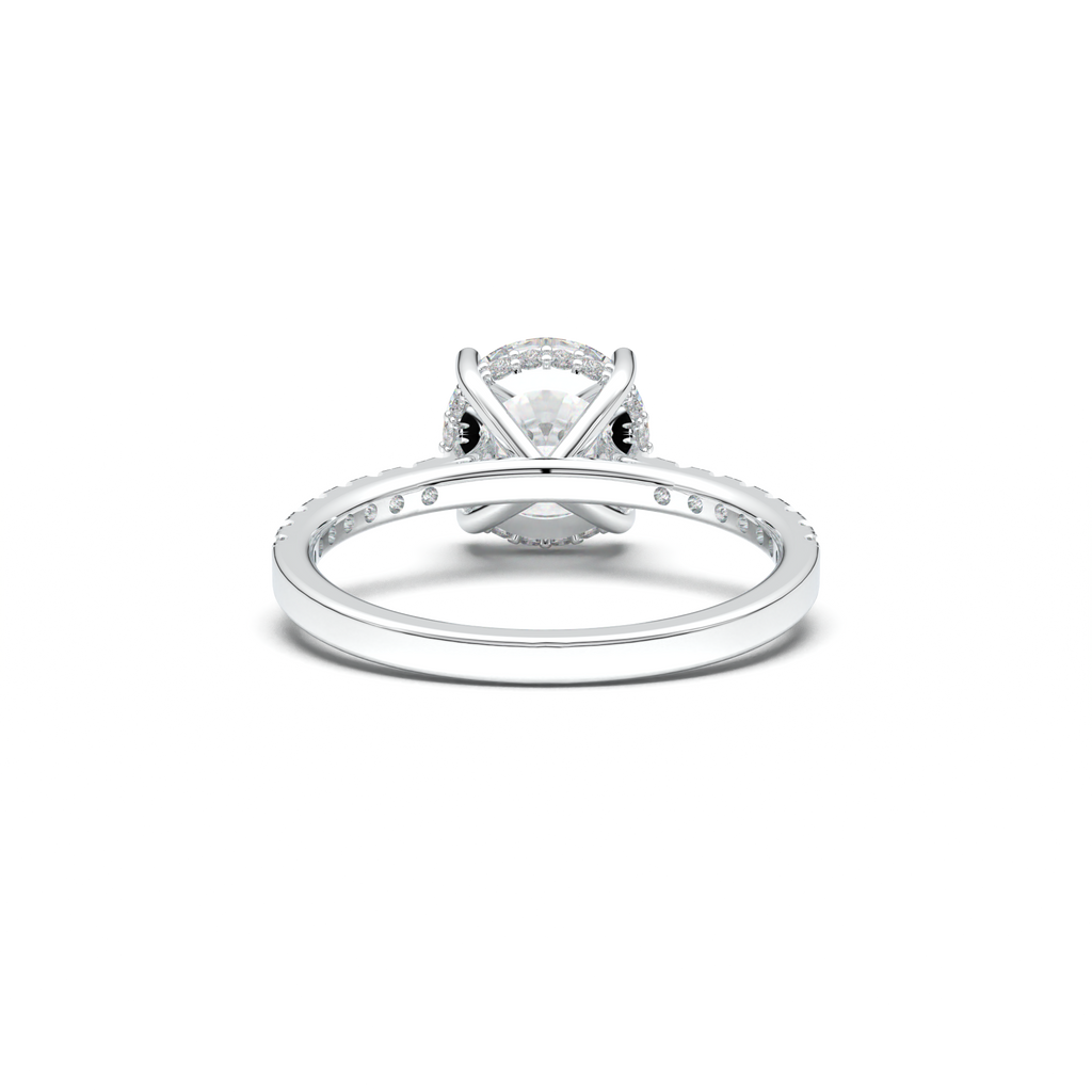 Round Pavé Engagement Ring