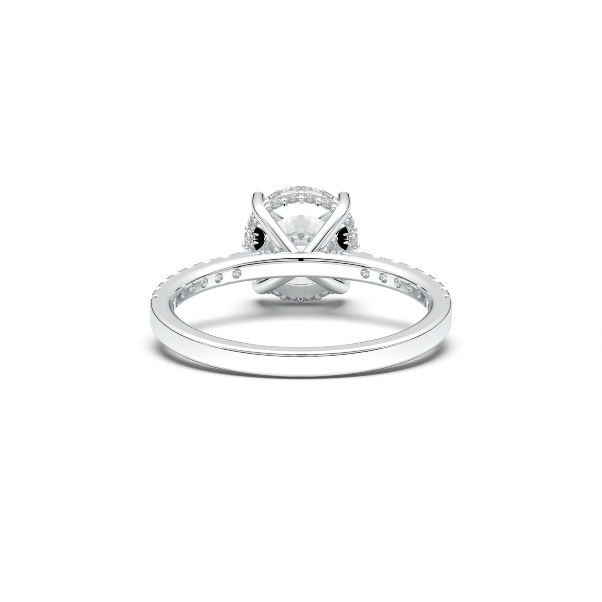 Round Pavé Engagement Ring