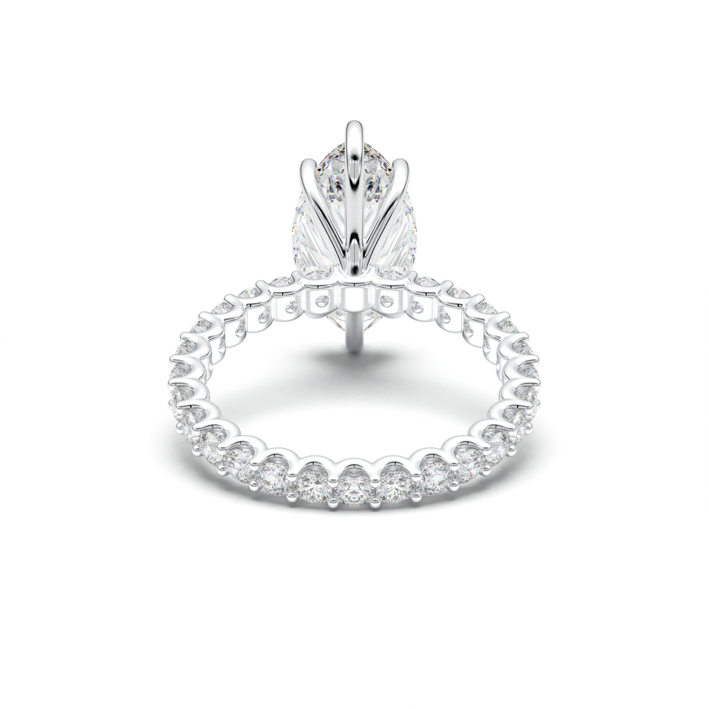 Marquise Pavé Engagement Ring