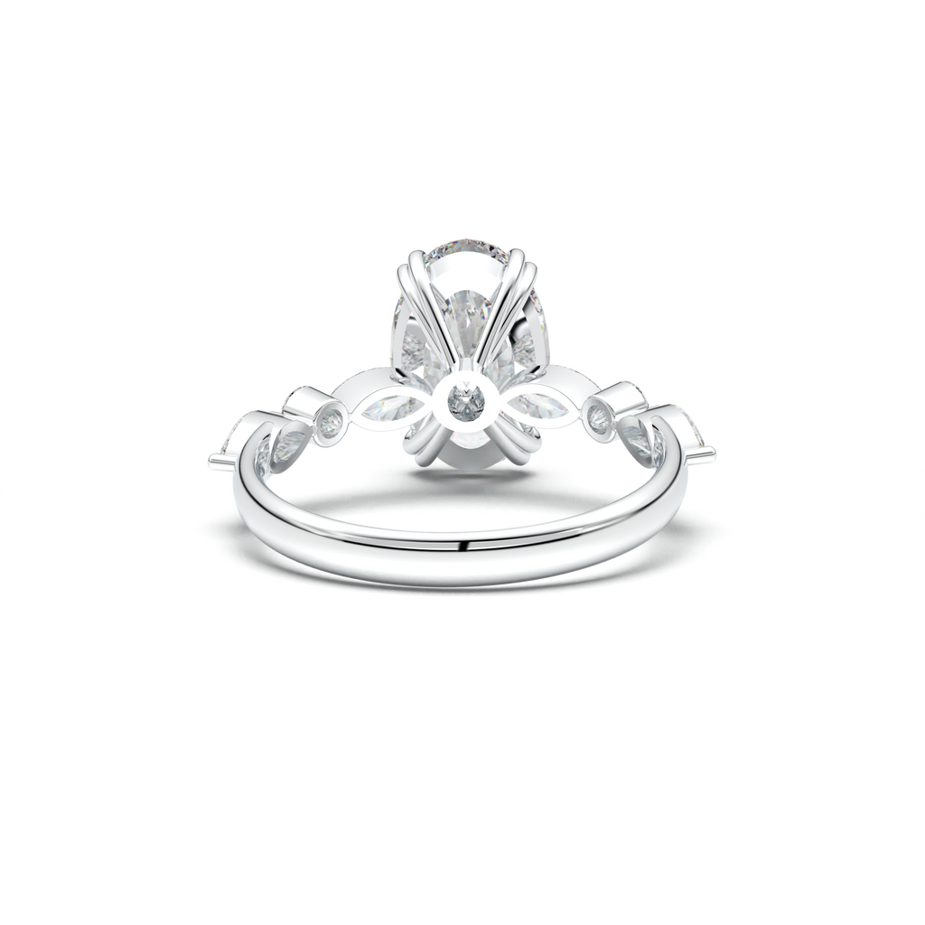 Oval Mixed-Shape Engagement Ring