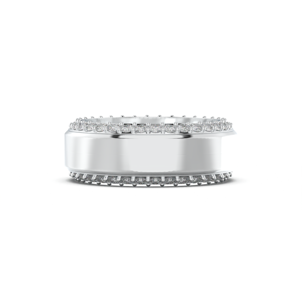 Double Pavé Edge Men's Band