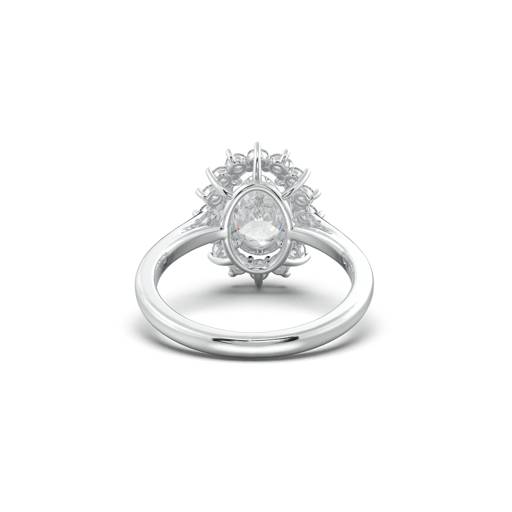 Oval Halo Engagement Ring