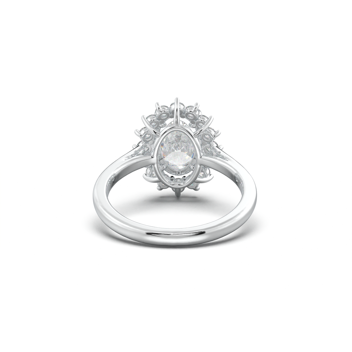 Oval Halo Engagement Ring