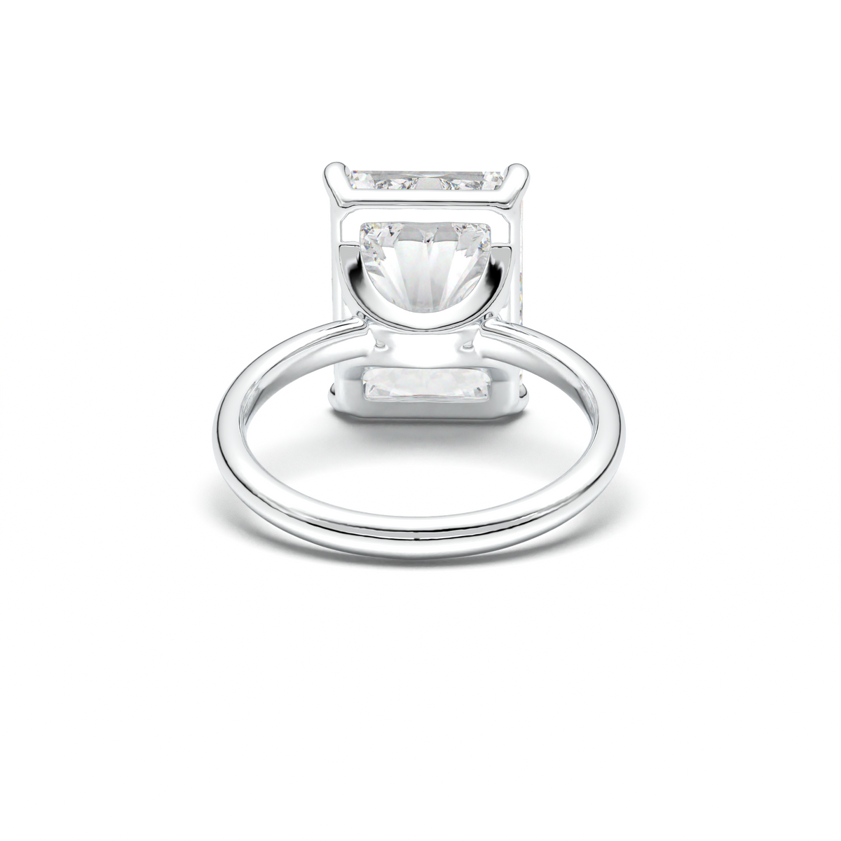 Radiant Solitaire Horseshoe Setting Engagement Ring