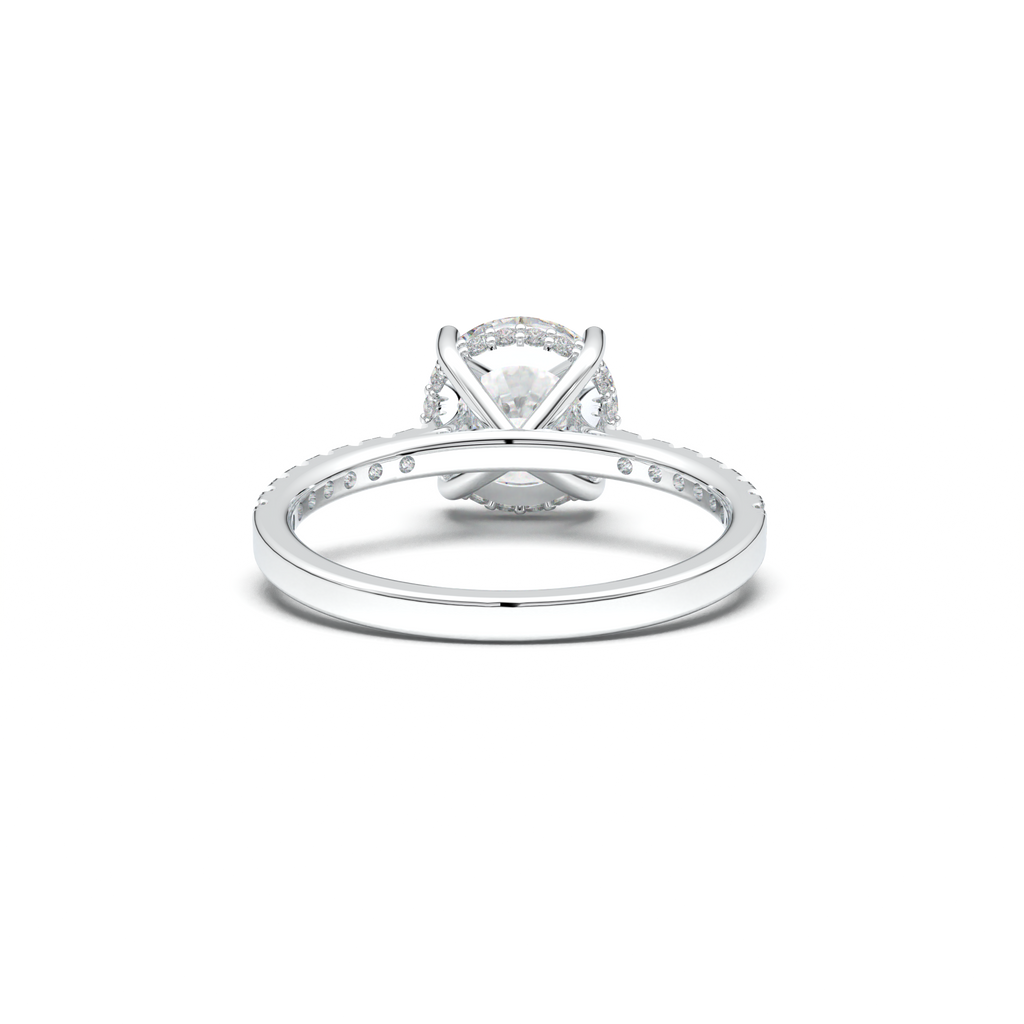Round Pavé Engagement Ring