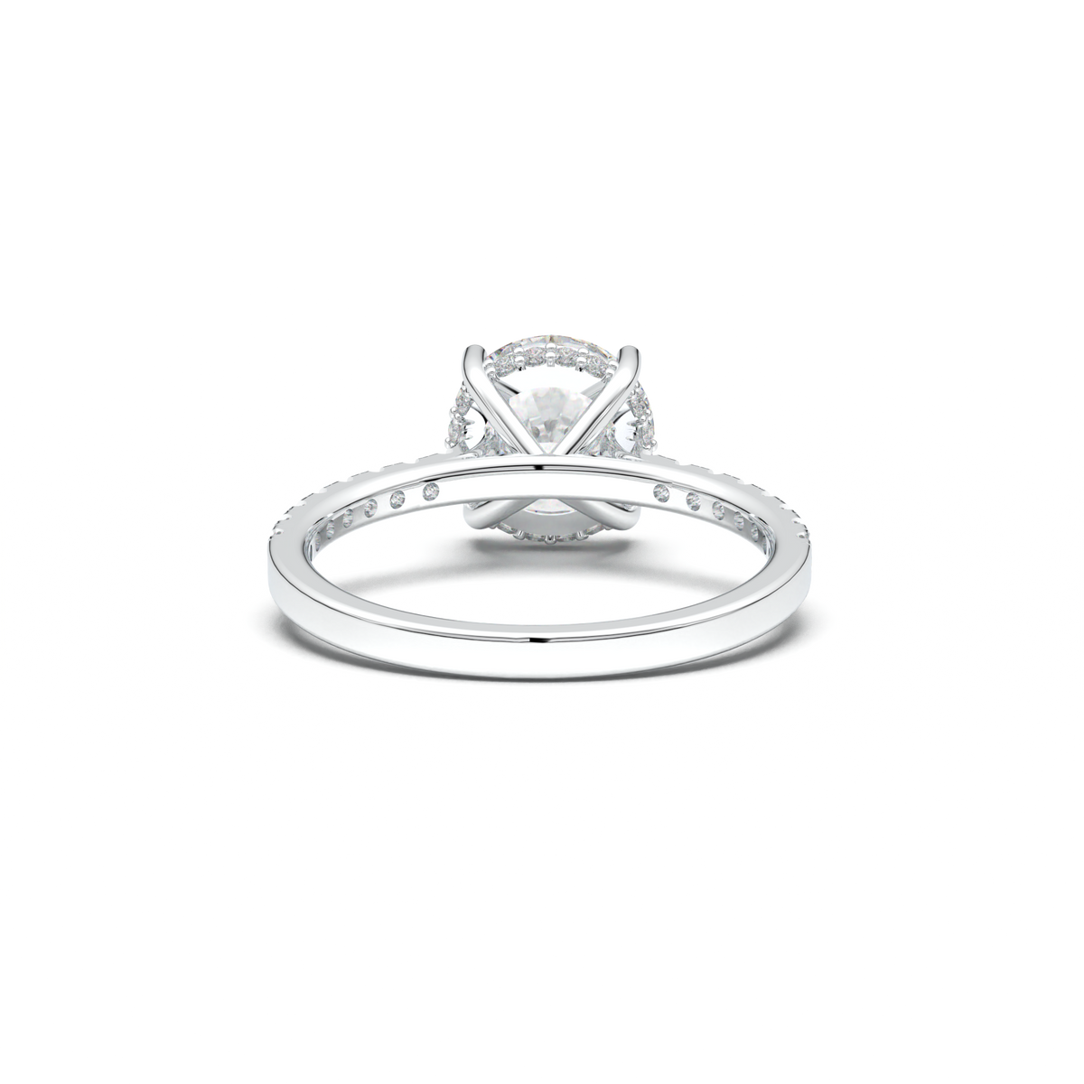 Round Pavé Engagement Ring