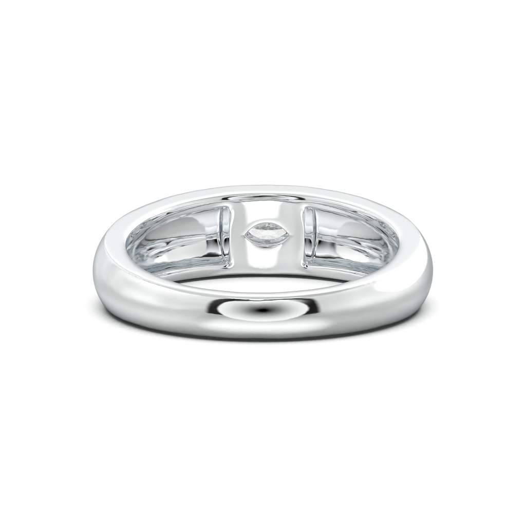 Flush-Set Marquise Men's Band