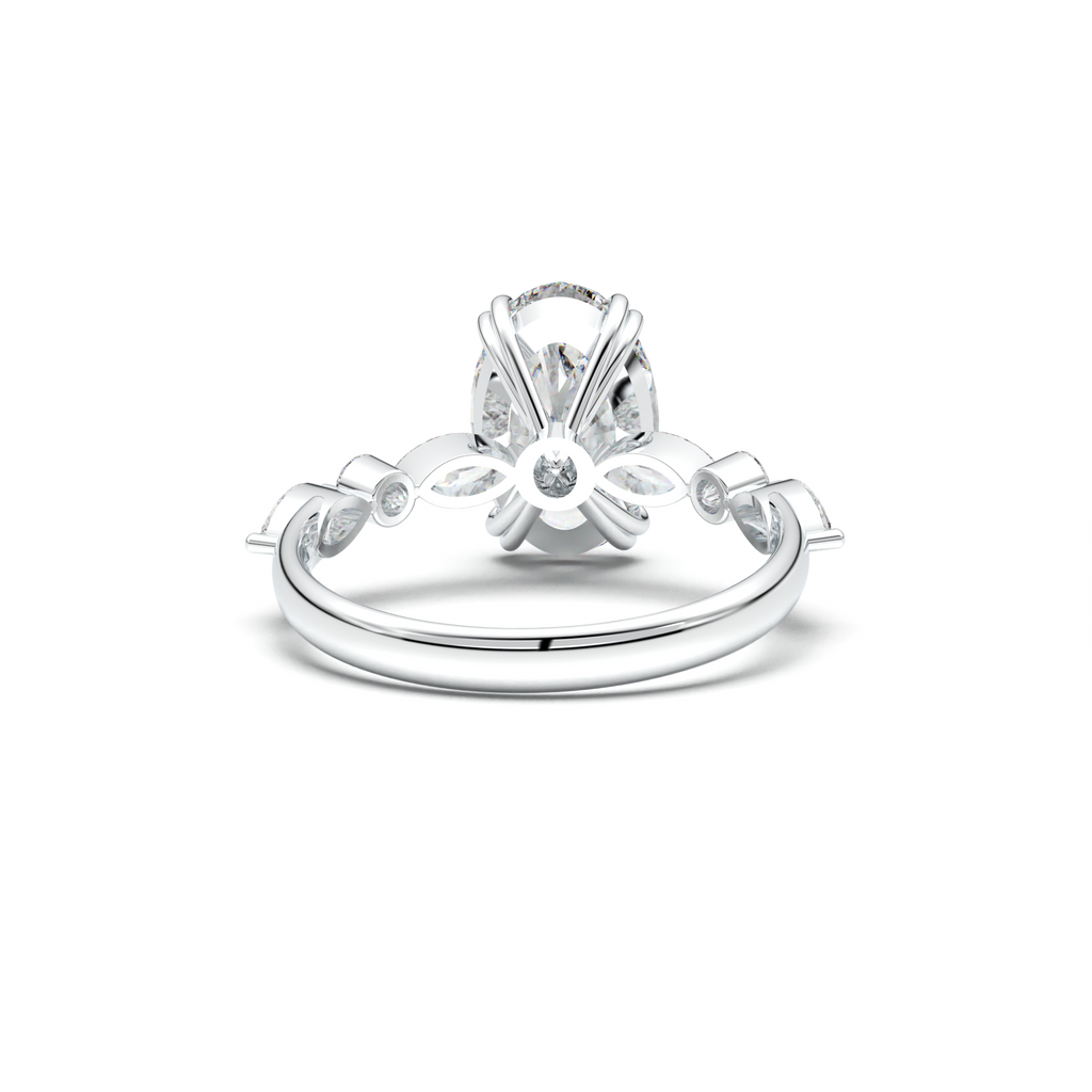 Oval Mixed-Shape Engagement Ring