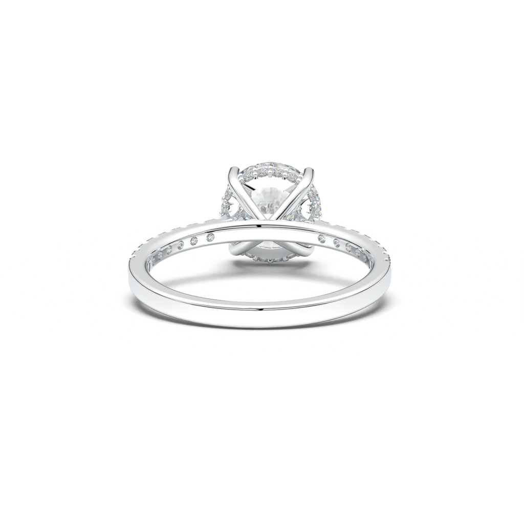 Round Pavé Engagement Ring