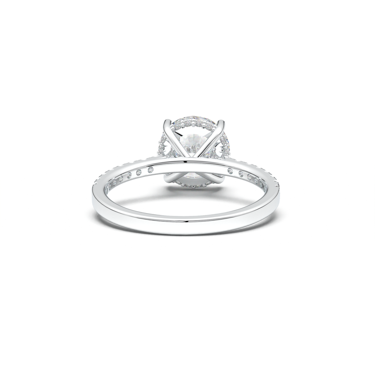Round Pavé Engagement Ring