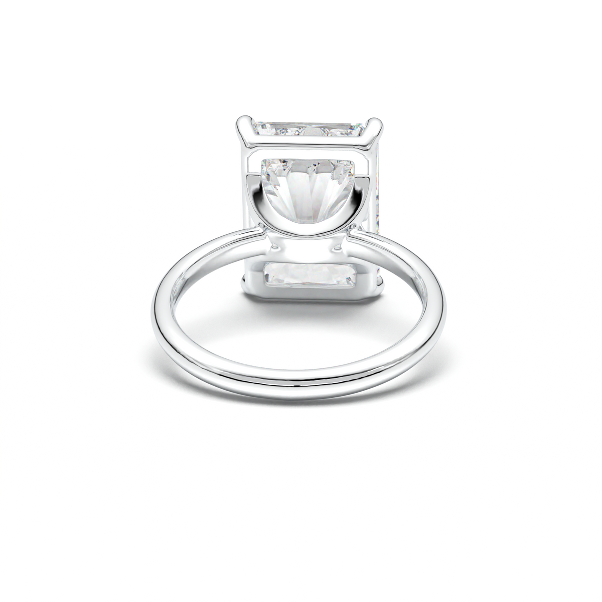 Radiant Solitaire Horseshoe Setting Engagement Ring