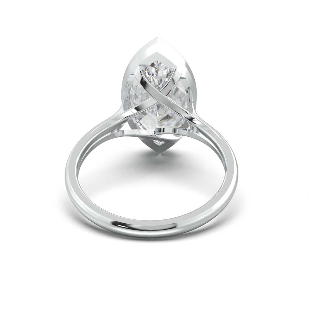 Marquise Bezel Solitaire Engagement Ring