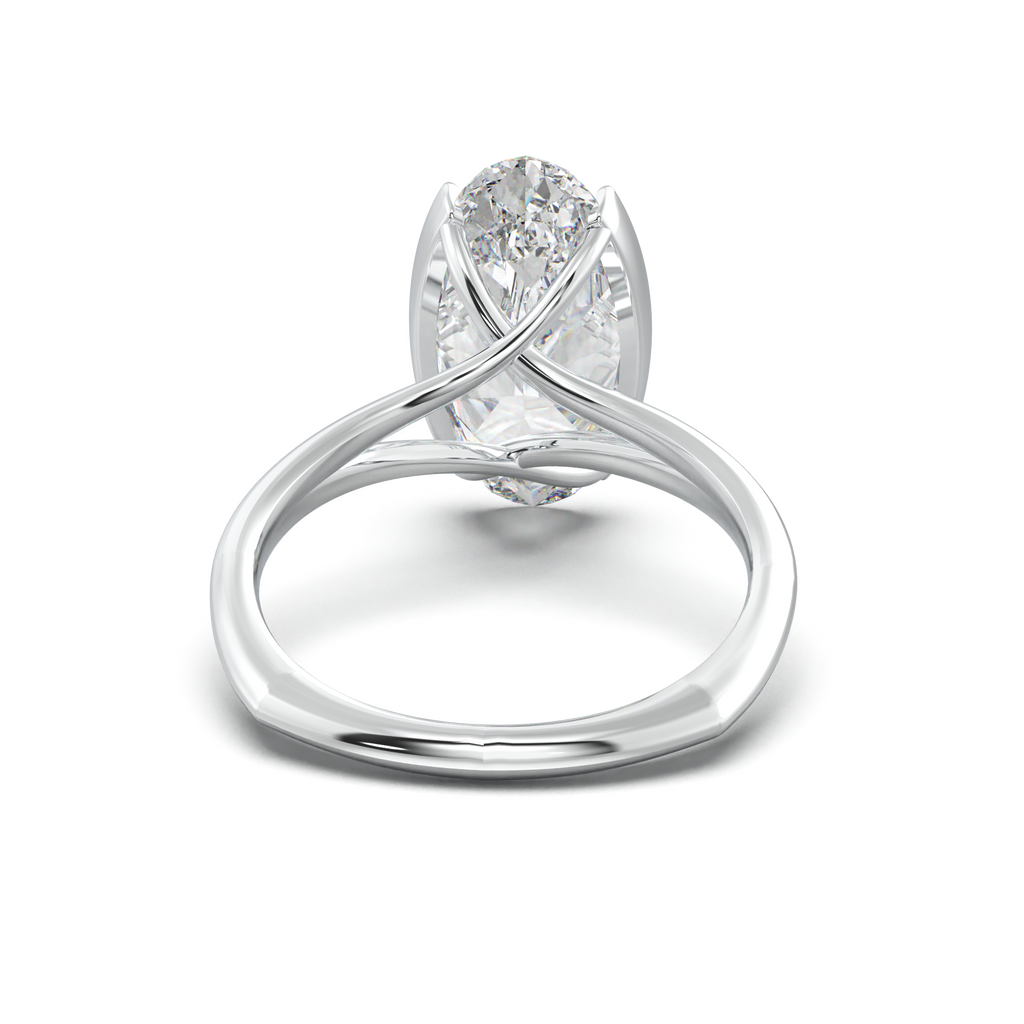 Moval Halo Pavé Engagement Ring