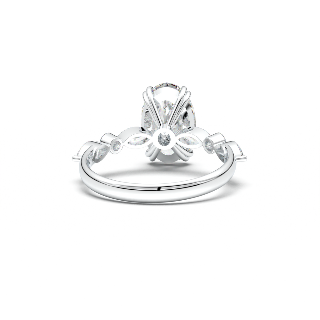Oval Mixed-Shape Engagement Ring