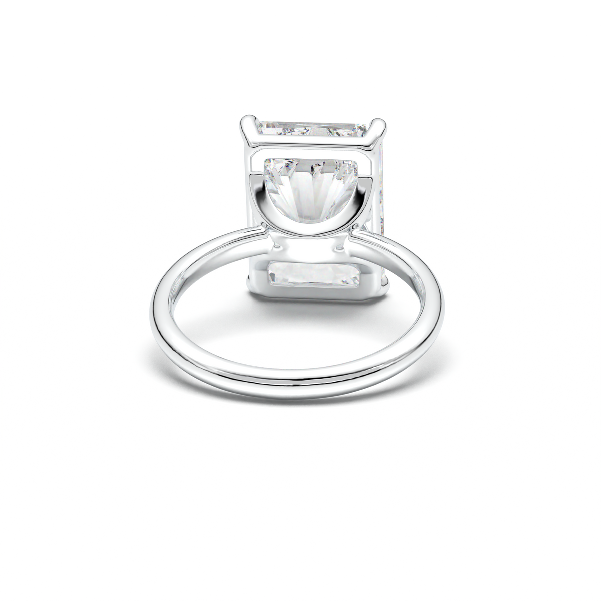 Radiant Solitaire Horseshoe Setting Engagement Ring