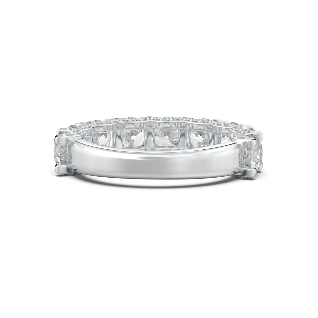 Round Diamond Pavé-Edge Wedding Band