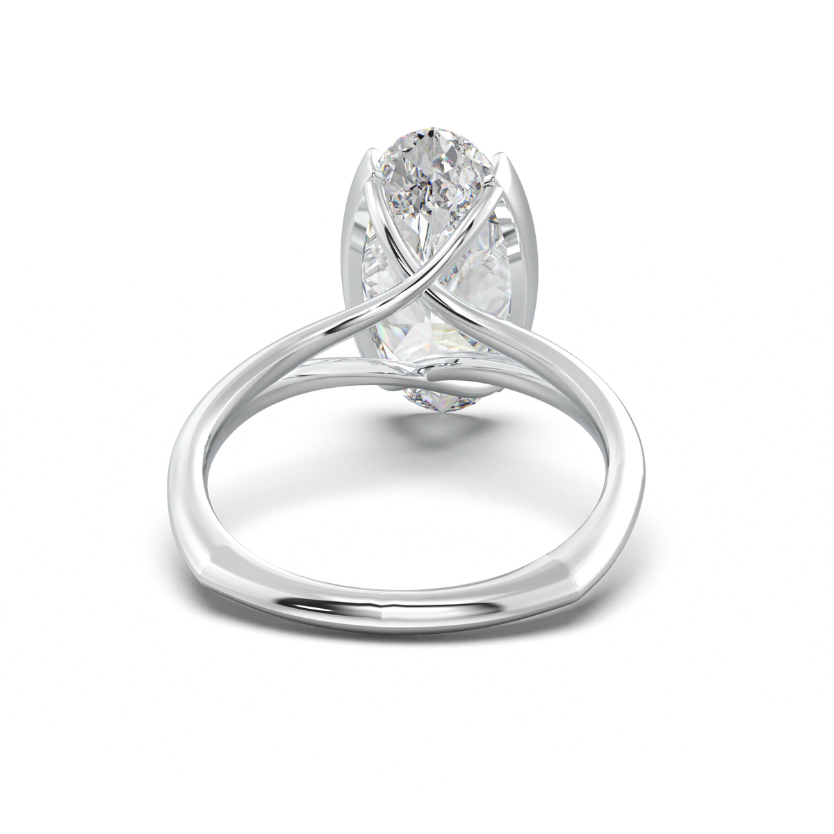 Moval Halo Pavé Engagement Ring