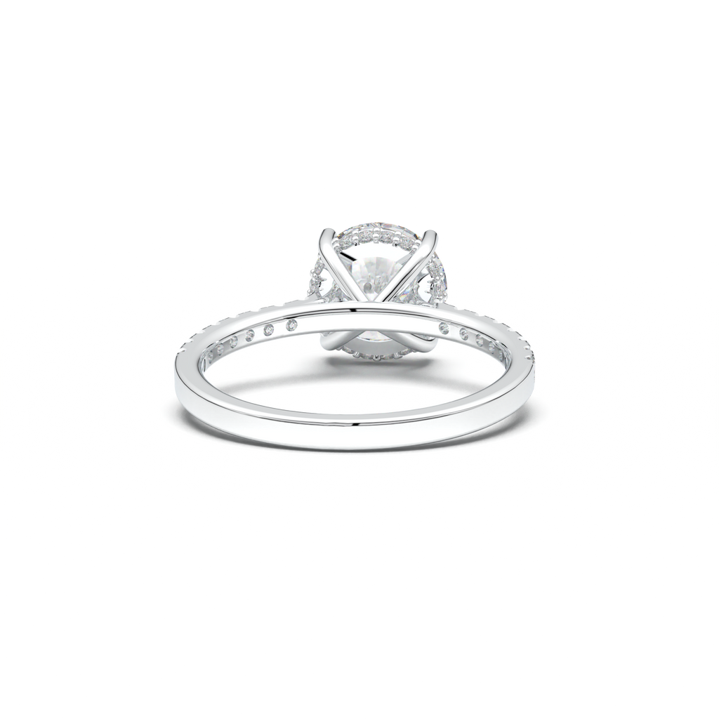 Round Pavé Engagement Ring