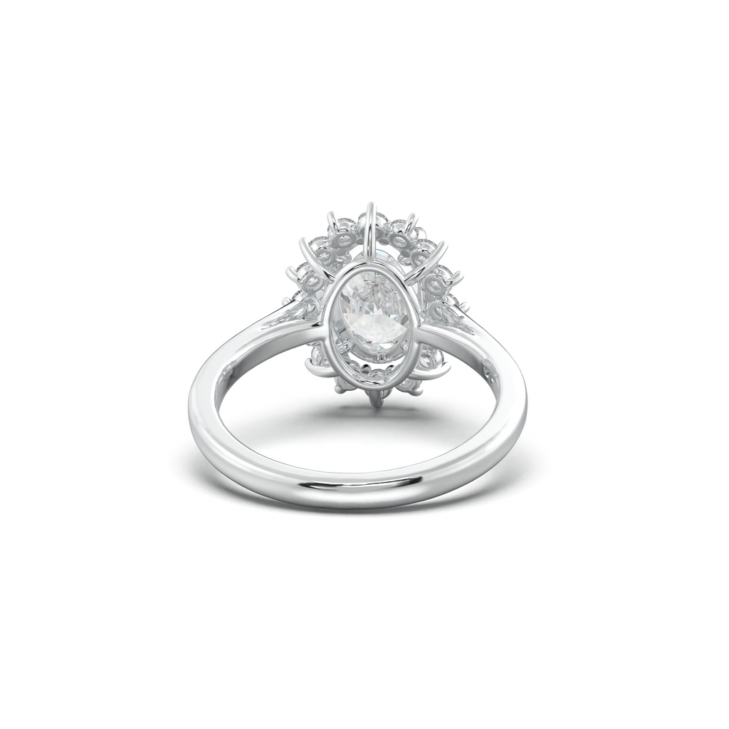 Oval Halo Engagement Ring