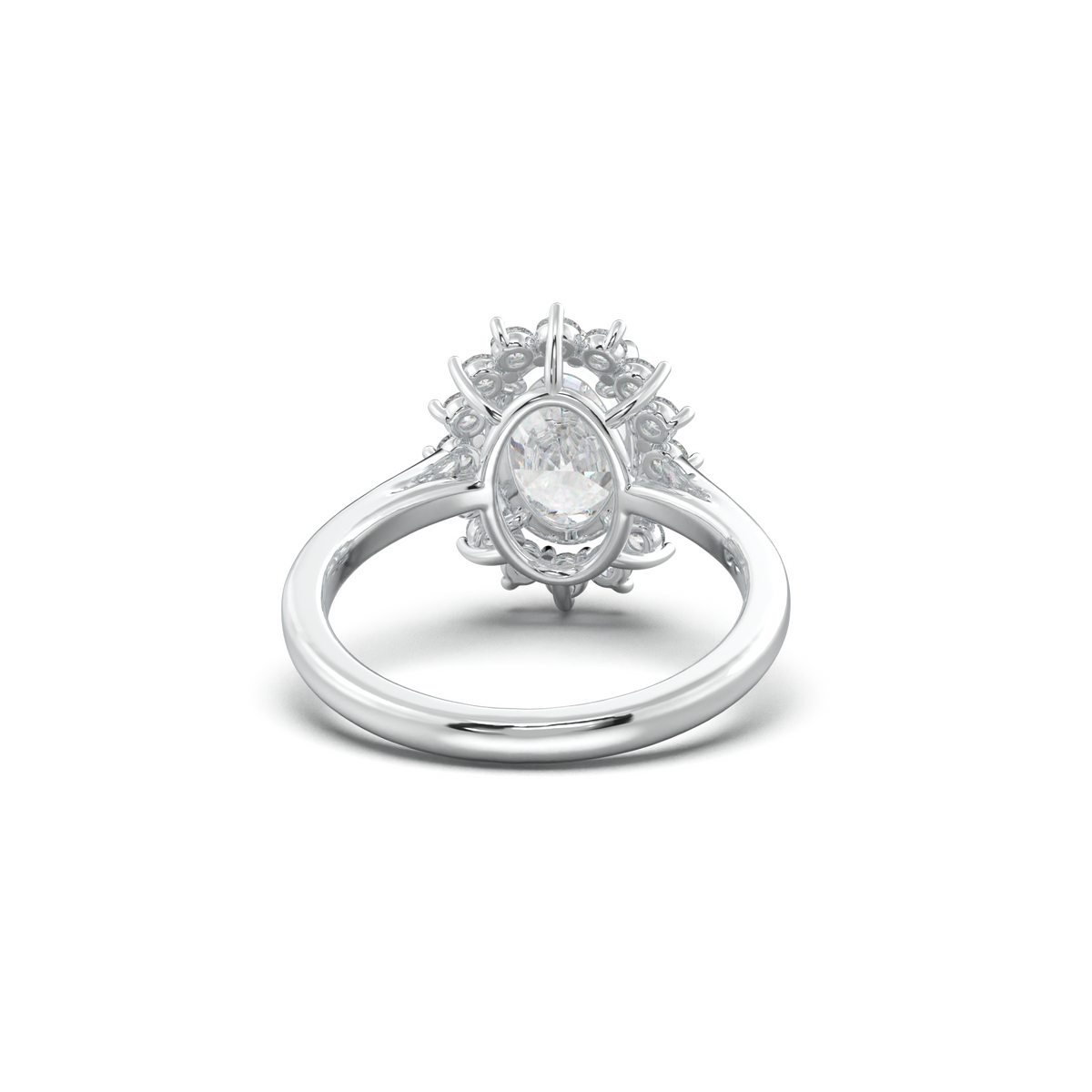 Oval Halo Engagement Ring