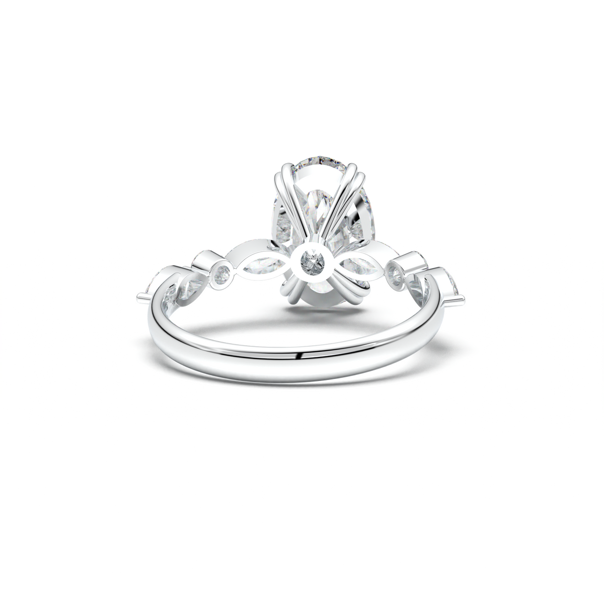 Oval Mixed-Shape Engagement Ring
