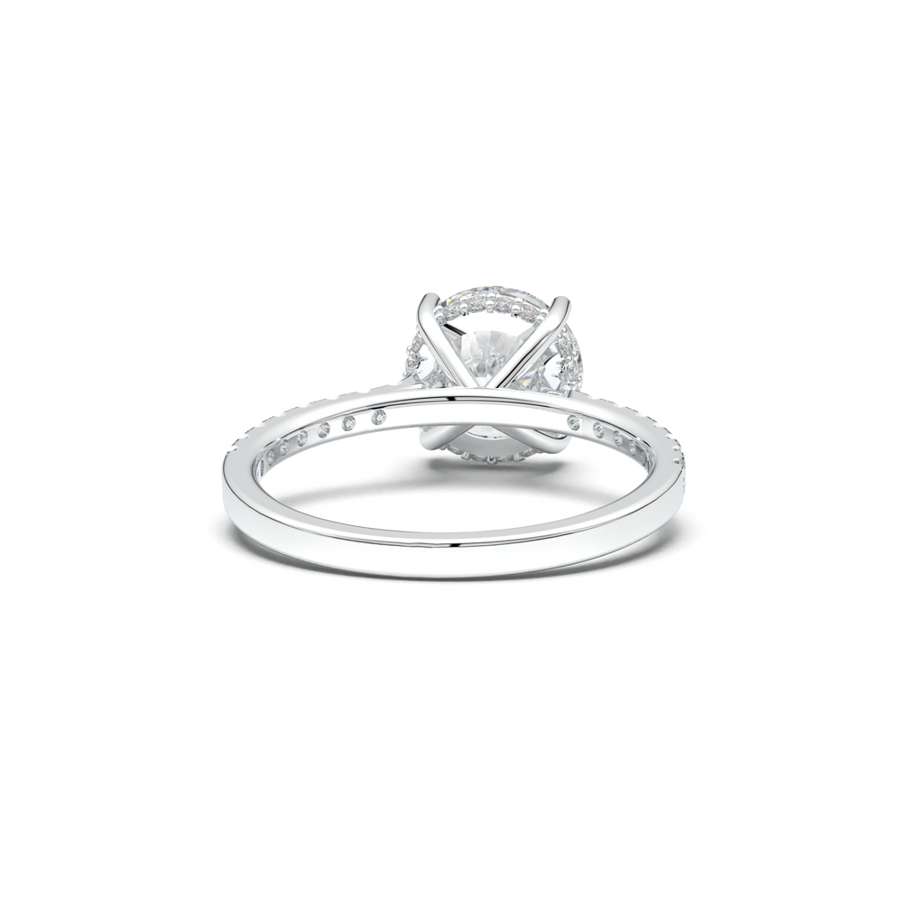Round Pavé Engagement Ring