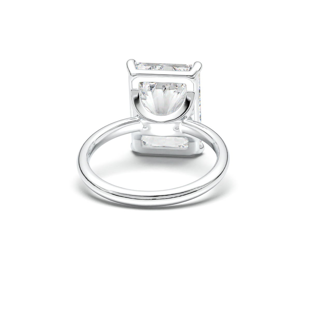Radiant Solitaire Horseshoe Setting Engagement Ring