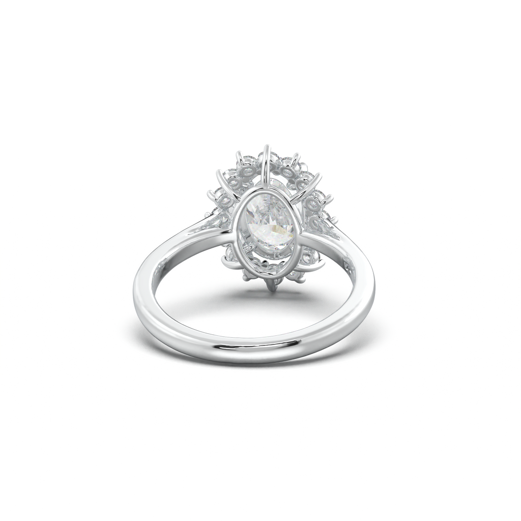 Oval Halo Engagement Ring